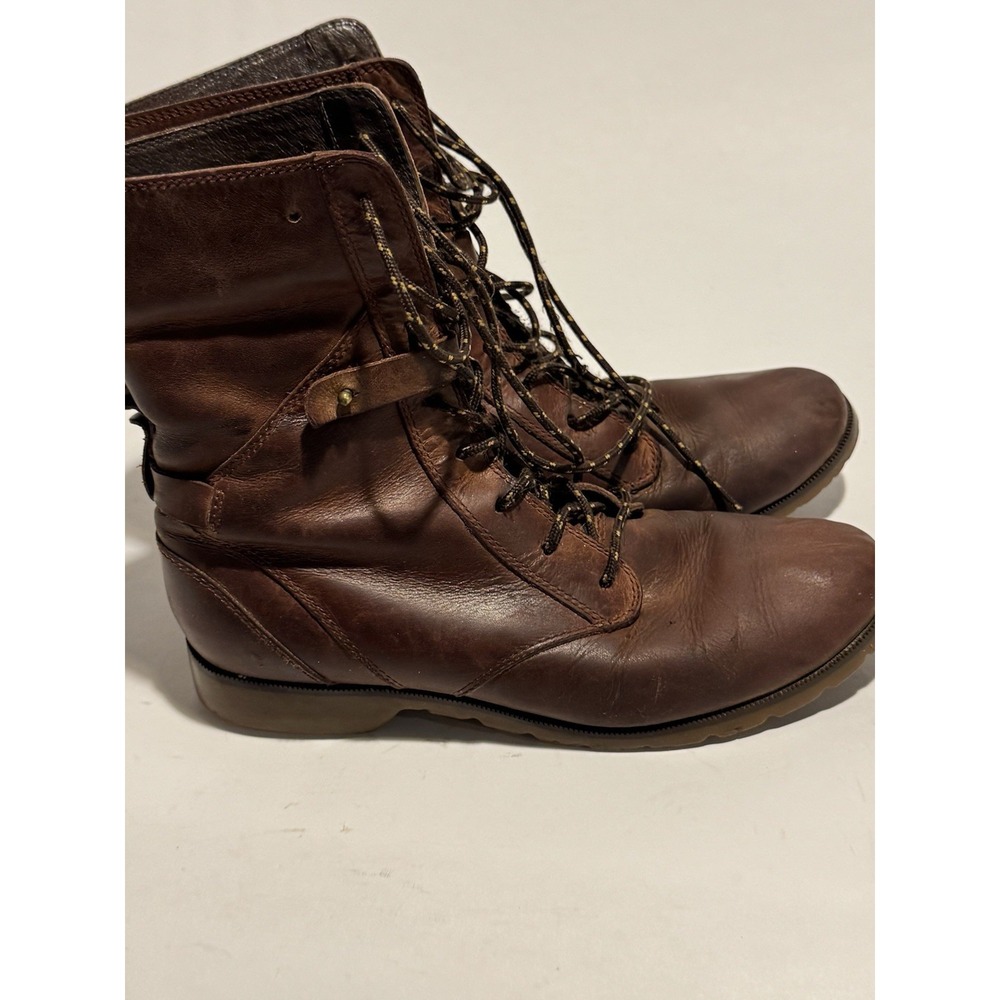 Teva Lace Up Boots Womens 8 Brown Delavina Waterproof Leather 1013951